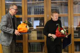 Literárni vedci Dana Hučková a Vladimír Barborík...