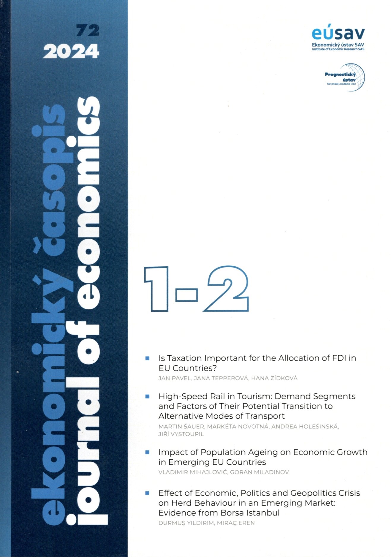 Ekonomický časopis/Journal of Economics