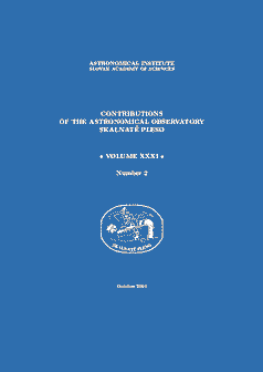Contributions of the Astronomical Observatory Skalnaté Pleso
